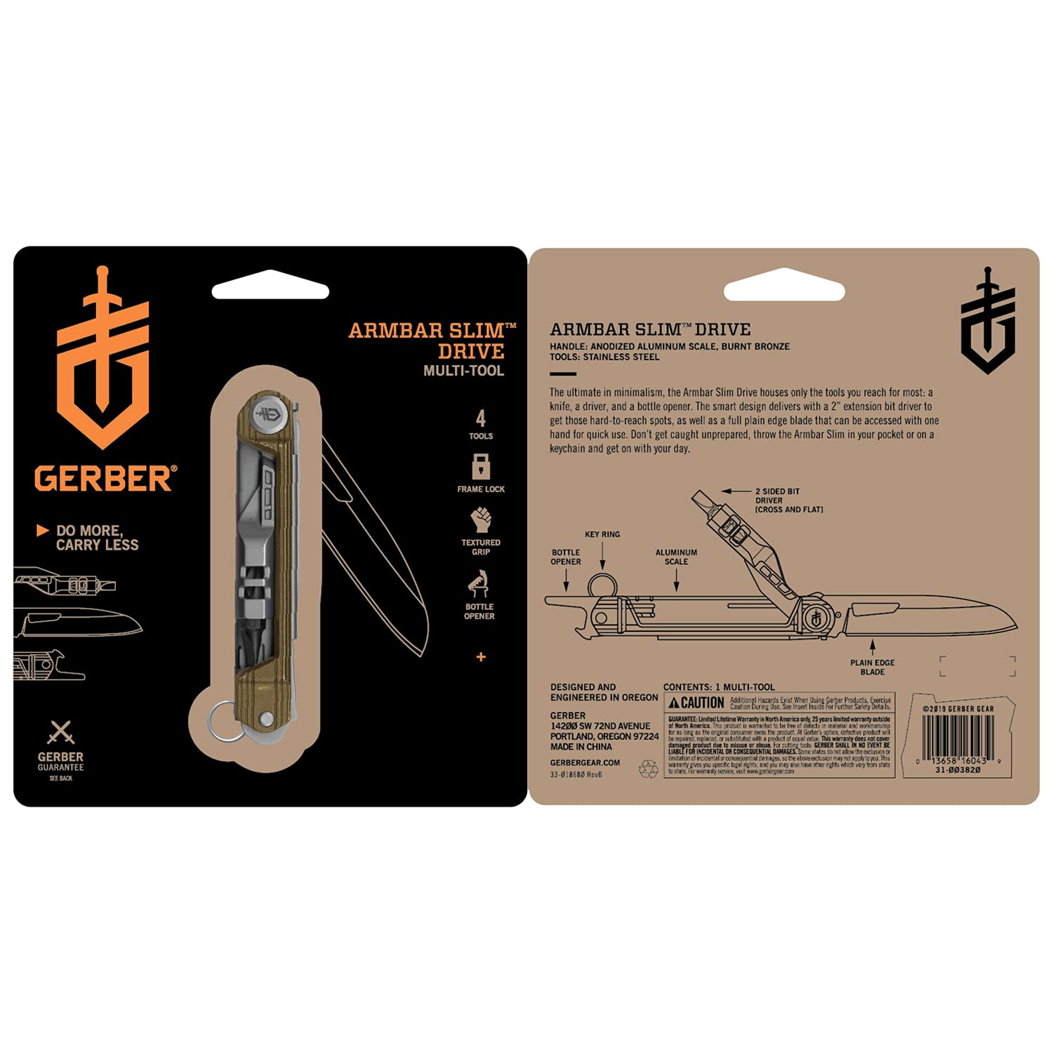 Gerber Armor Multiuso Tool, Unisex, Burnt Bronze, unikalny rozmiar