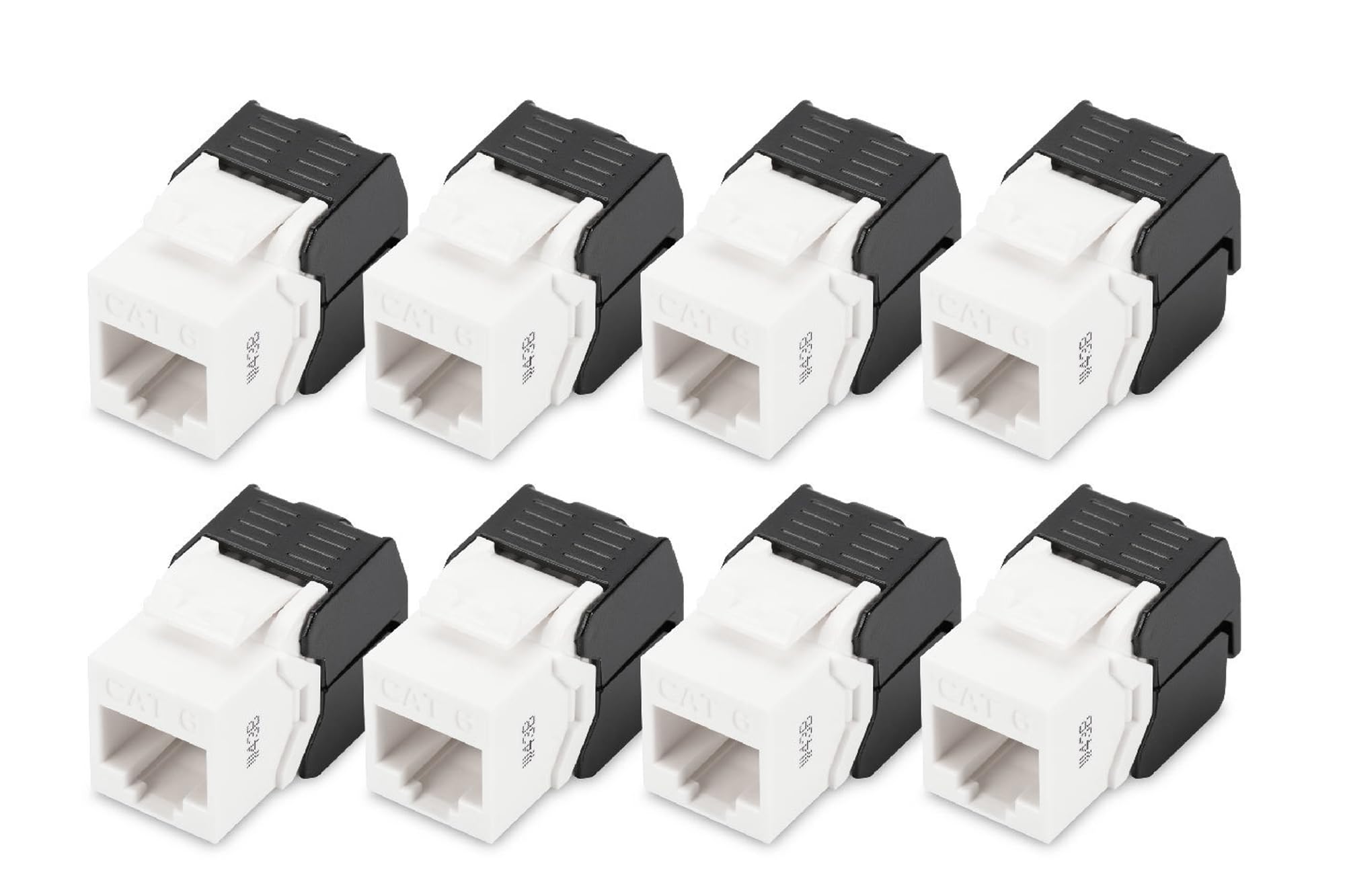 Digitus DN-93603 – Keystone module Cat 6 – 8 units – RJ45 network socket Cat.6 unshielded – 250 MHz – 1GBase-T – 1 Gbit/s – AWG 26 to AWG 22 – tool-free installation