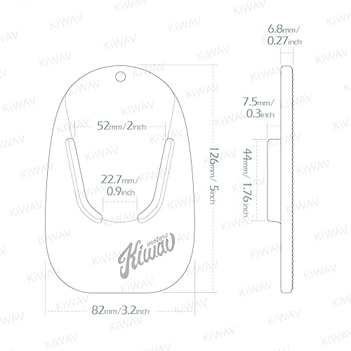 Miniatura 10 de KiWAV Accesorio de soporte para placa de soporte para motocicleta color negro suelo suave hierba pavimento caliente estacionamiento al aire libre