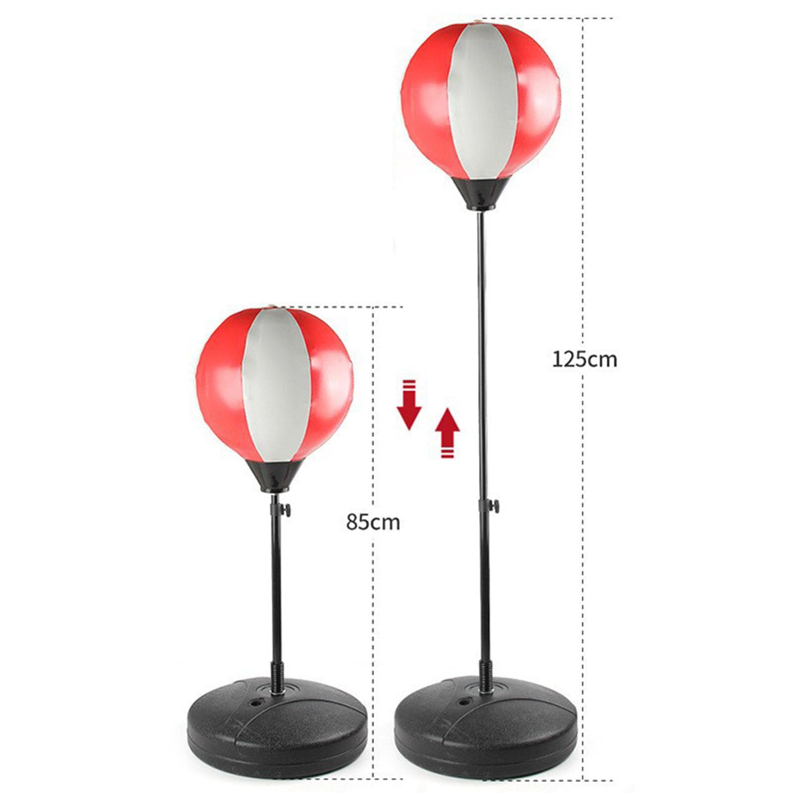 Set di palle da boxe ad altezza variabile con molla di ritorno e base resistente per allenamento fitness a casa per allenamento di coordinazione occhio-mano