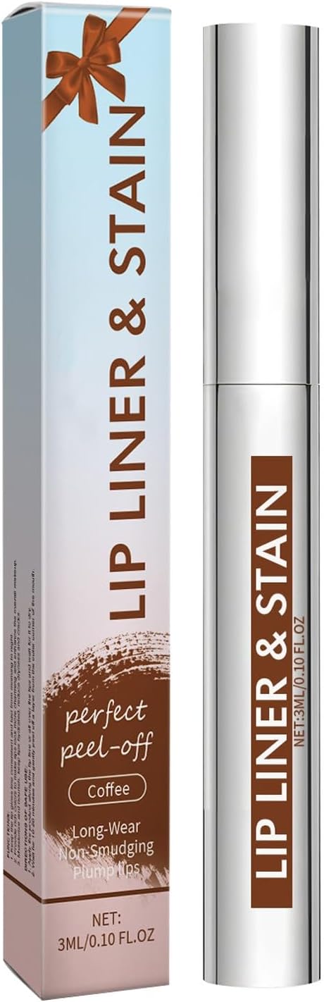 Lip Gloss Peel Off Lip Liner Stain Long Lasting Waterproof Lip Stain Peel off Lip Liner Lipgloss Non-Stick Lip Glaze Lip Makeup (02, One Size)
