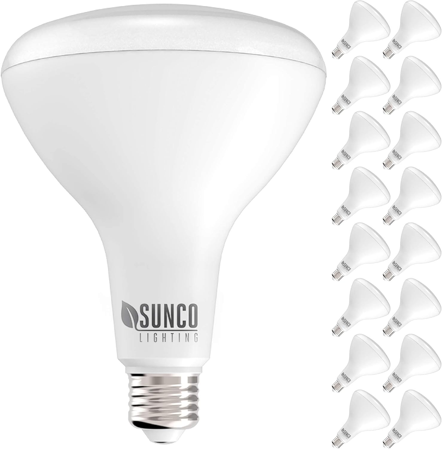 Sunco 16 Pack BR40 LED Light Bulbs, Indoor Flood Light, Dimmable, 3000K Warm White, 100W Equivalent 17W, 1400 Lumens, E26 Base, Recessed Can Light, High Lumen, Flicker-Free - UL & Energy Star