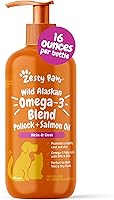 Vista 10 de Zesty Paws Aceite de cáñamo omega de salmón para perros y gatos con aceite de salmón salvaje de Alaska Omega 3 y 6 ácidos grasos con EPA DHA