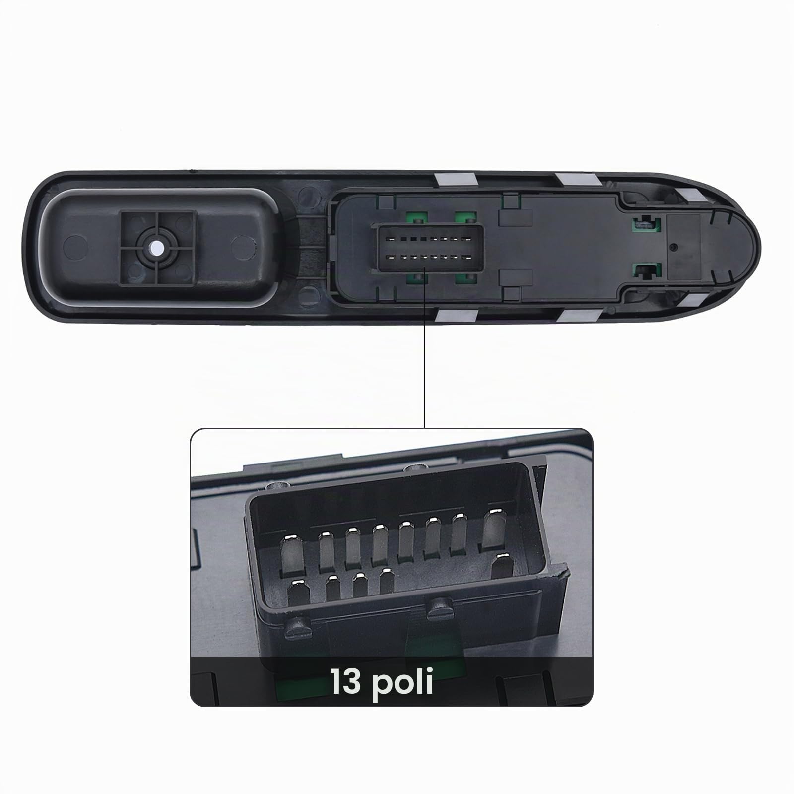 KAOLALI 6554.QC Interruttore di comando elettrico Pulsantiera Compatibile per Peugeot 207 Citroen C3 Finestra Pulsantiera Interruttore Alzacristalli 6554QC