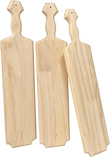 22 Inch 3-Pack Unfinished Wood Paddles Wooden Greek Paddles for Crafts Sorority/Fraternity/DIY Project/Gifts/Wall Decor