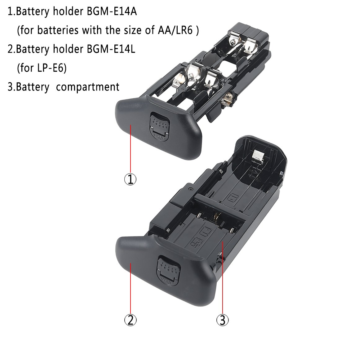 DSTE® Pro BG-E14 - Impugnatura verticale per batteria per fotocamera digitale SLR Canon EOS 70D come LP-E6
