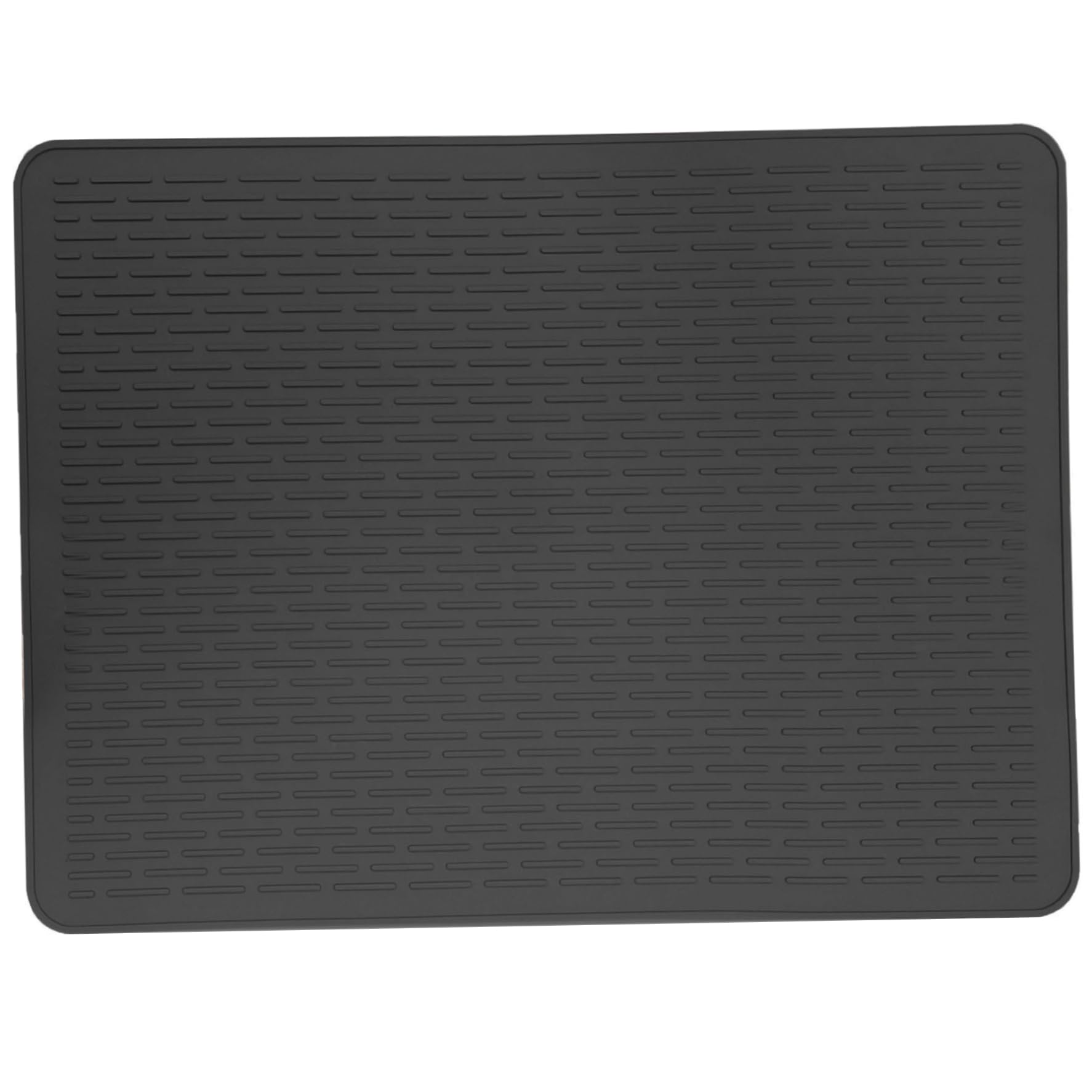 Spülbeckenmatte, Abtropfmatte, 76,2 x 53,3 cm, Mehrzweck-Spülbeckenmatte, Silikon, rutschfest, unter der Spüle, hitzebeständig, solide, flexibel, spülmaschinenfest, Herdabdeckung, Schwarz/230