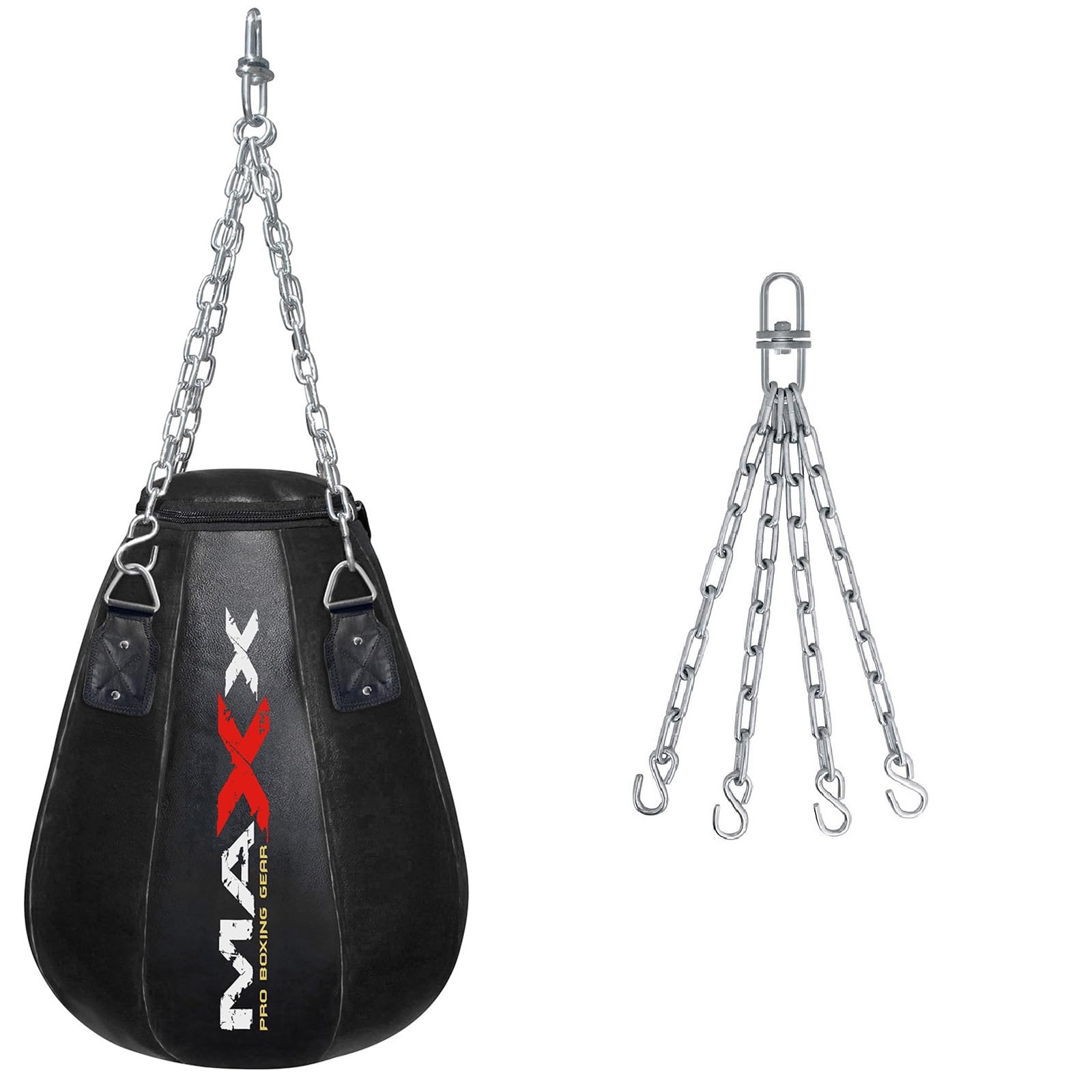 All Black range of Heavy Filled Hanging Boxing Punch Bag, Punchbag Set 5ft, 4ft, 3ft Includes FREE CHAIN (BAG ONLY, Maize Bag)