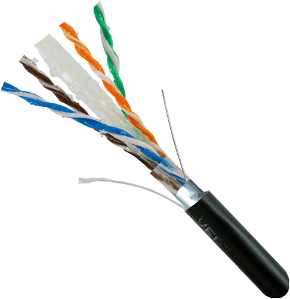 Limited Discount Vertical Cable Cat6 Shielded Direct Burial Outdoor Cable, Gel Filled - 1000ft