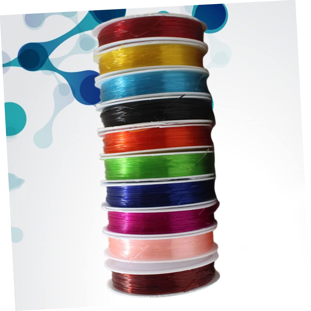 SHINEOFI 30rotoli Corda Elastica Trasparente Da Metri Filo Elastico Per Collane Braccialetti e Progetti Artigianali Alta Elasticità e Resistenza All Usura Casuali