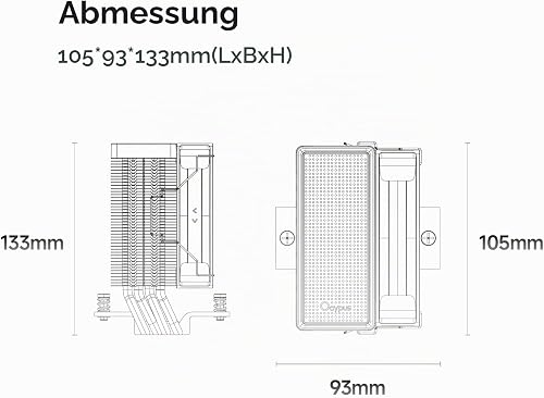 Gamma A40 ARGB BK Ventirad CPU Air Cooler,133mm Compact Refroidisseur CPU - 7