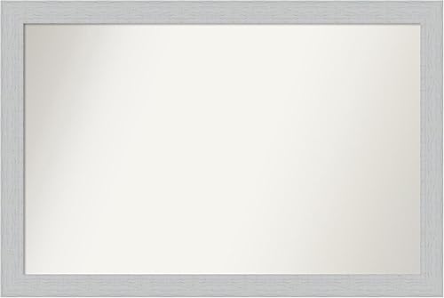 Amanti Art Espejo personalizado, espejo de baño blanco Shiplap, espejo de pared o espejo de tocador de baño sobre el fregadero (32.25 x 48.25