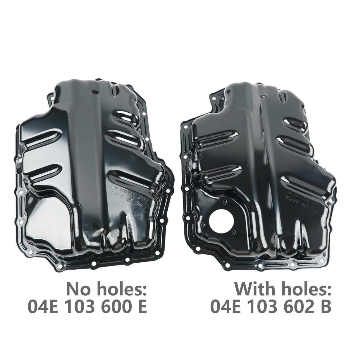 Coppa dell'olio cambio 04E103600E 04E103602B EA211 1.4T Coppa dell'olio motore Per Tiguan Per Golf Per Jetta Per Leon Per Polo Per A1 A3 Q2Q3 coppa dell'olio trasmissione | With holes 1PCS