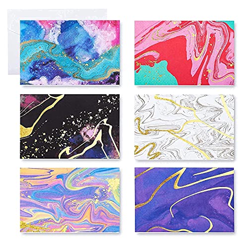 Giiffu 24-Pack All Occasion Greeting Cards, Colorful Art Card Blank Note Cards + Envelopes, 4 x 6 inch, for Wedding & Bridal Shower, Appreciation,Business & Birthdays, 6 Design