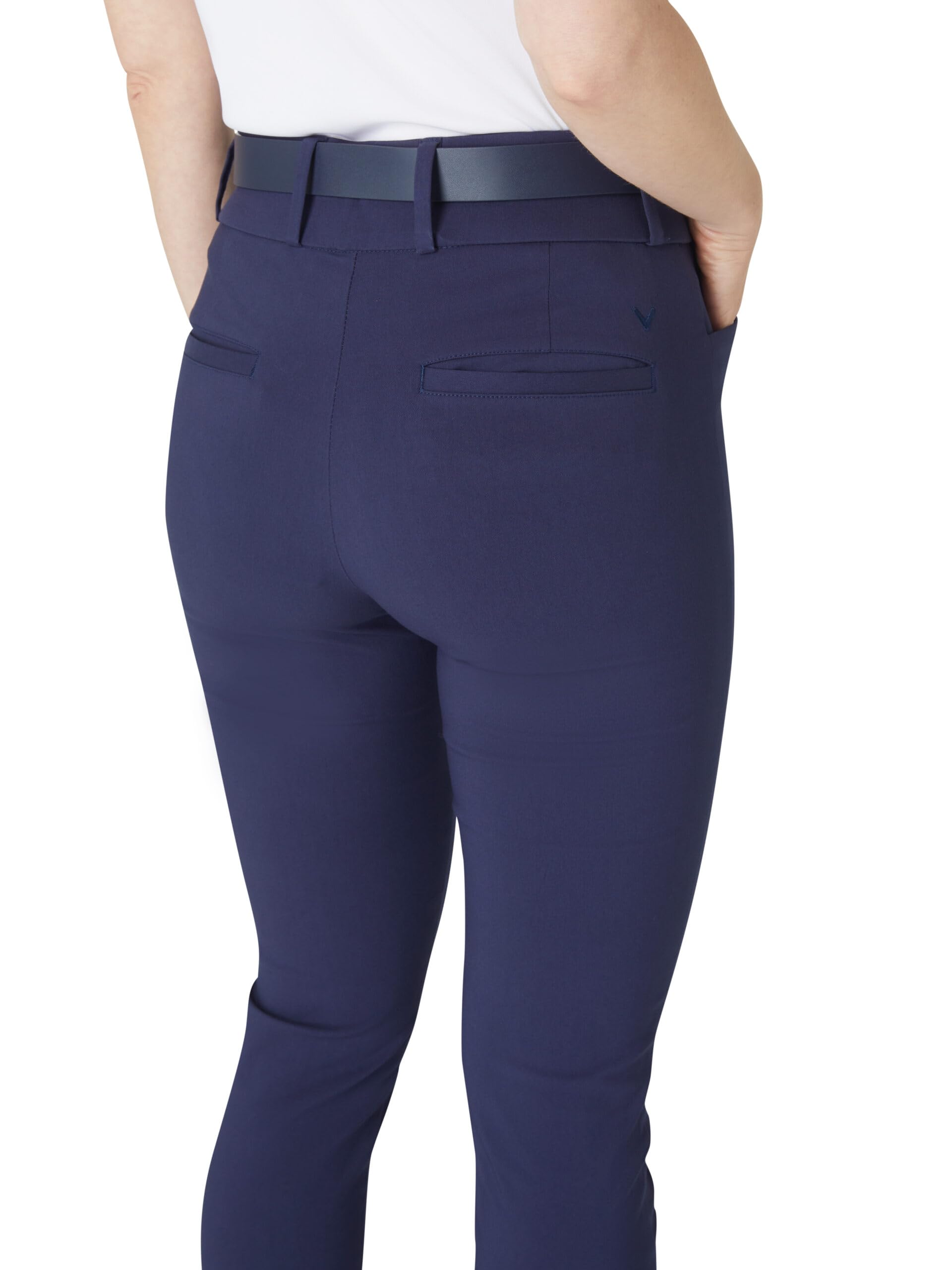 Callaway Apparel - Chev Pull On Pants with Stretch for Women, Pantaloni Senza Lacci Donna