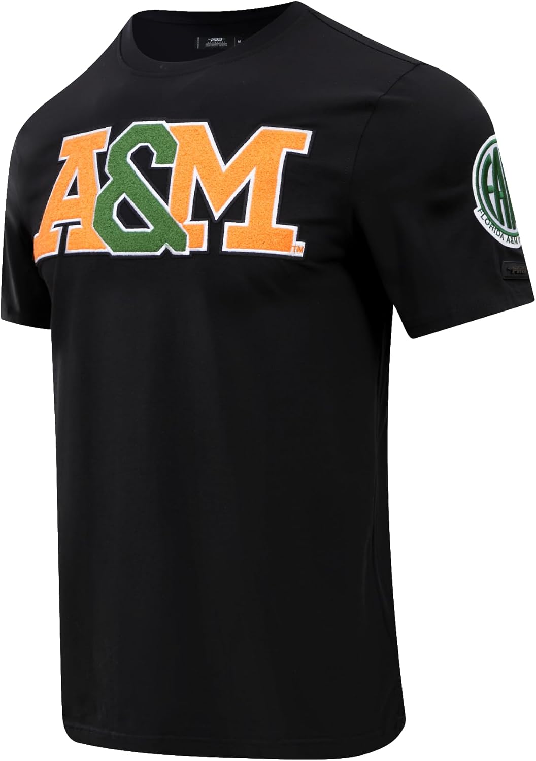 Pro Standard Mens Florida A&M University Classic Chenille Short Sleeve Tee Black XL - Image 4