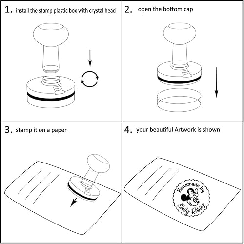Miniatura 6 de Sello personalizado hecho a mano por sello personalizado Mickey Mouse Bow Cartoon Rubber Stamper Sellos de destello autoentintados
