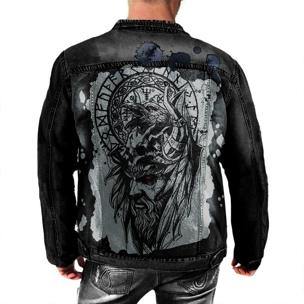 Motorrad Jeans Keephen Herren Denim Weste Vintage Totenkopf