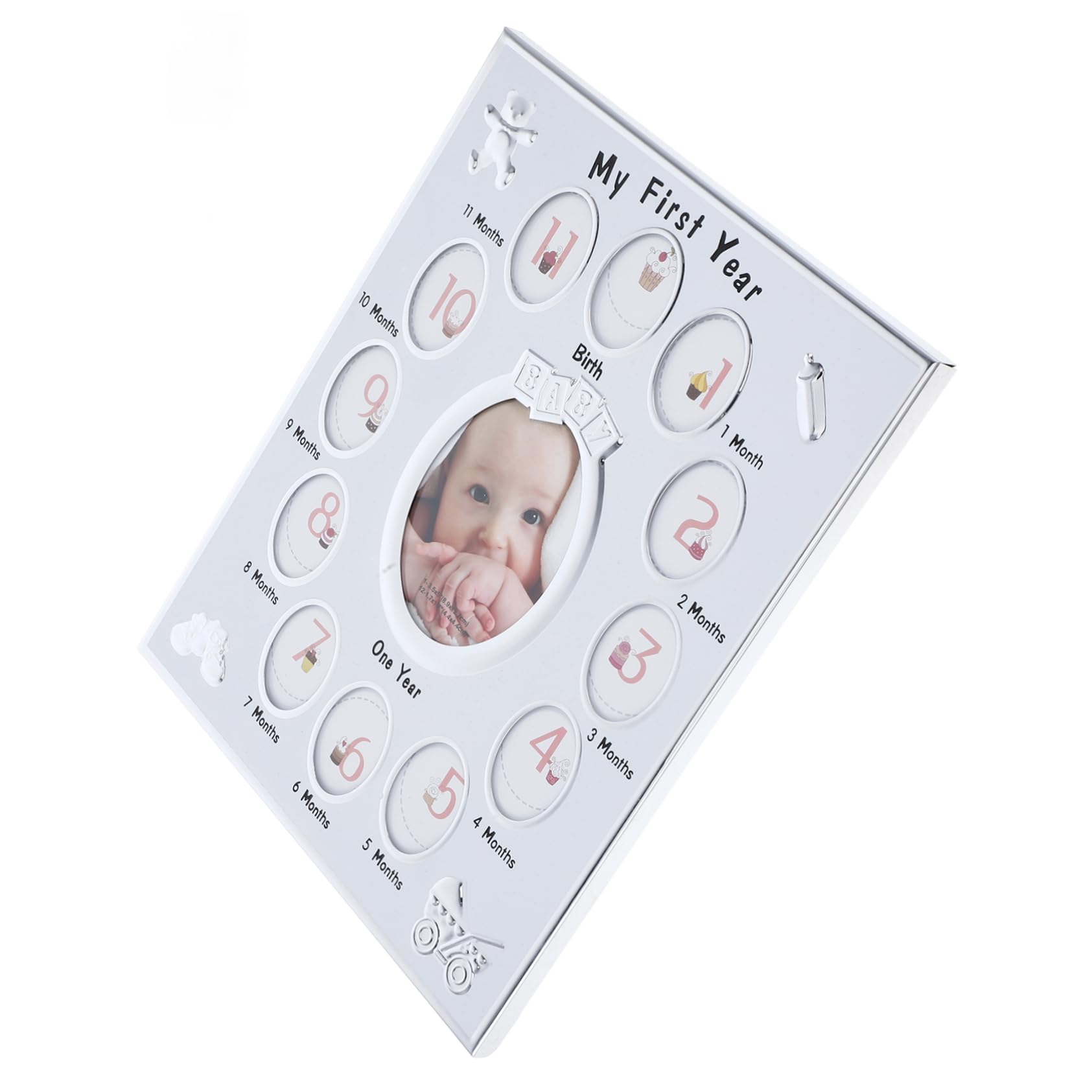 Marco para Fotos de Niña para Marco de Crecimiento Infantil Seguro y Duradero para Mostrar Recuerdos del Primer Año Regalo Original para Recién Nacidos