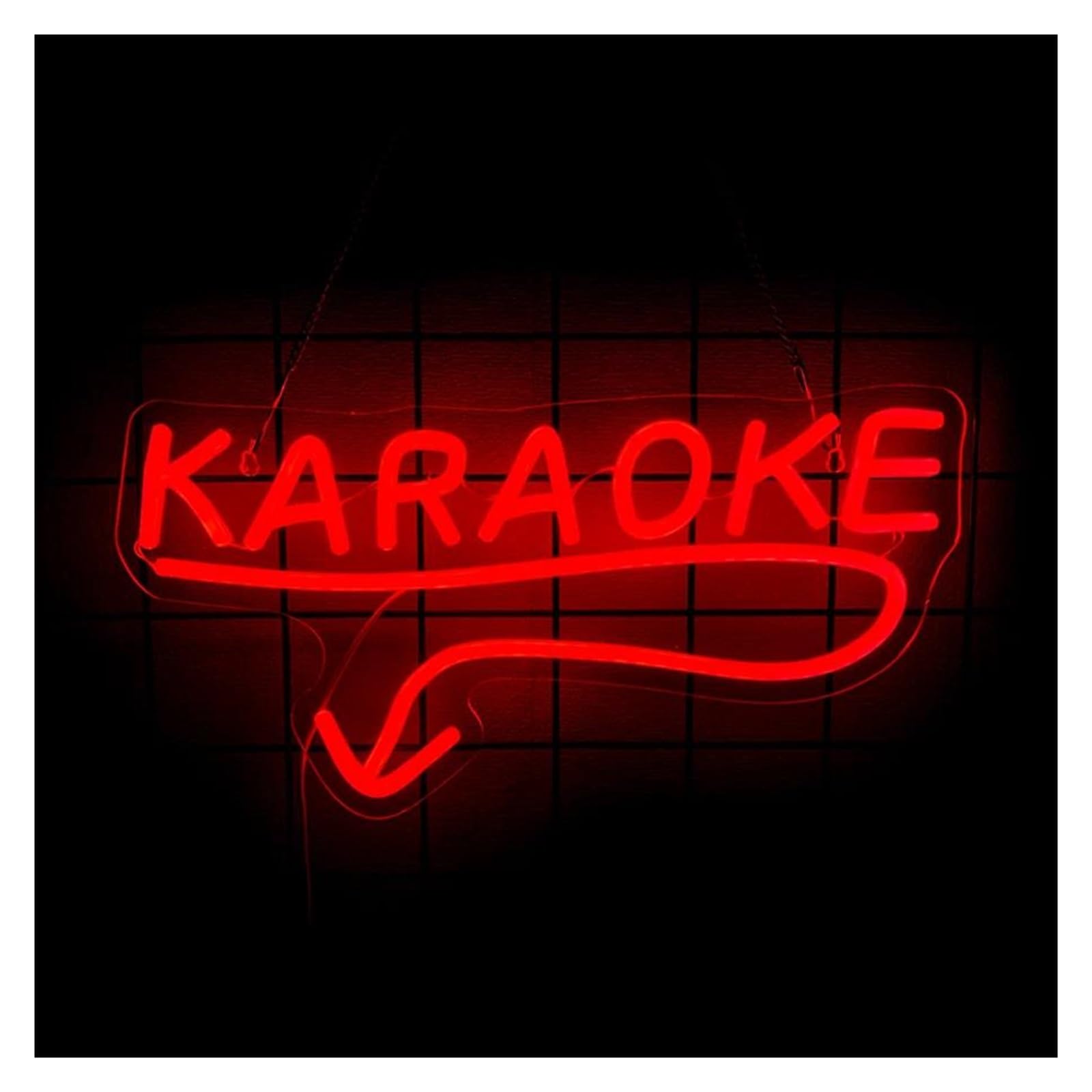 LEMST Sign Lamp Karaoke Neon Sign Light Dimmable USB Powered for Man Cave Music Studio Game Room Bar Club Party Concert Decor 40.5cmx21cm/15.95inx8.27in