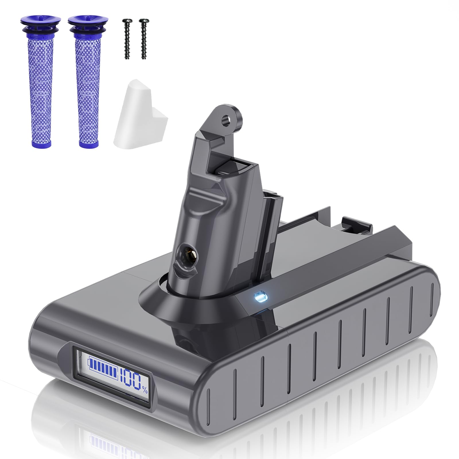 8.0Ah 21.6V Replacement for Dyson V6 Battery， Compatible with Dyson Battery