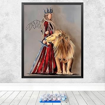 MLSG DIY Paint by Numbers for Adults, Easy Paint by Numbers for Beginner, Acrylic Watercolor Paint by Number for Adults, Painting by Numbers Decor 16x20inch Without Frame Angel 006