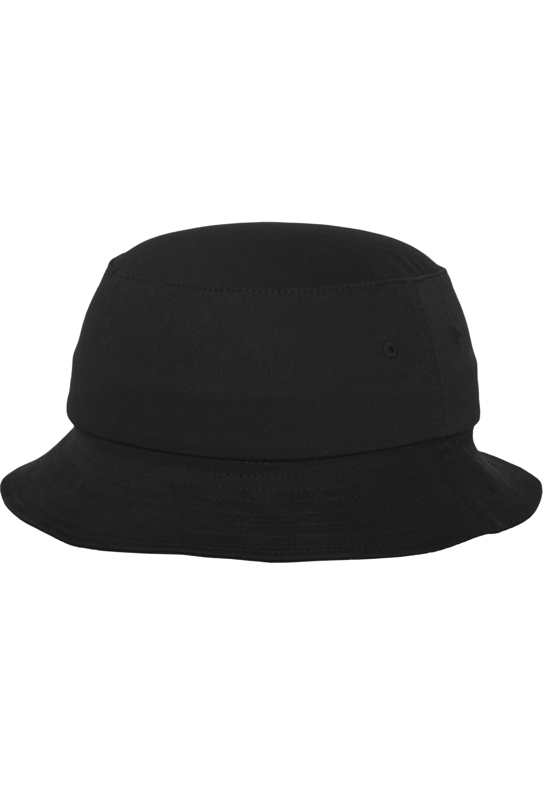 Flexfit Cotton Twill Bucket Hat Unisex Kapelusz Wędkarski, Czarny
