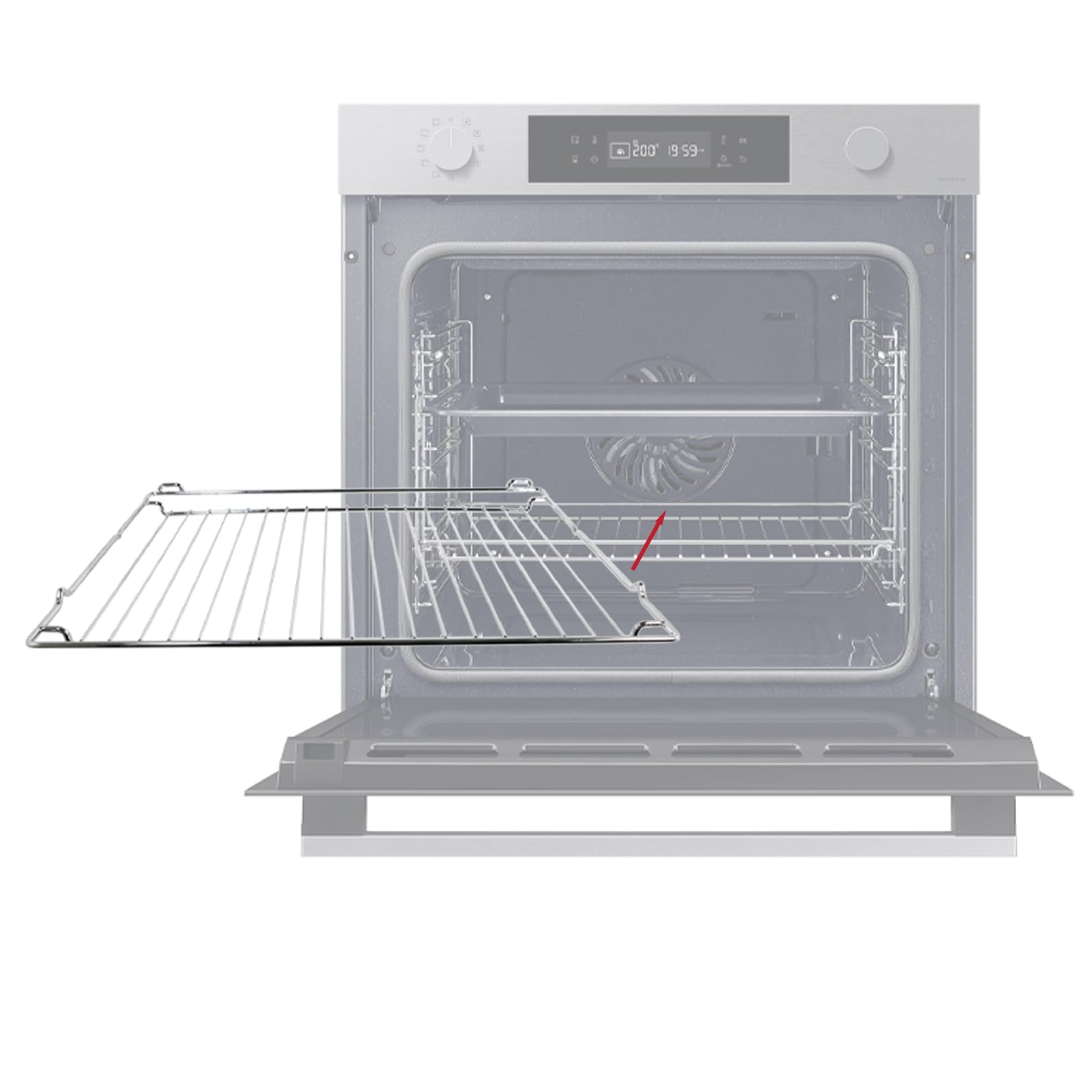 SPARES2GO Grille métallique étagère pour four Samsung série NV (460 mm x 355 mm)