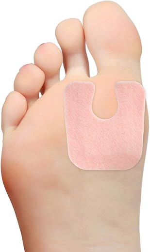 Steins Adhesive Felt Blister Pads, Bunion Pads, Relieves Pain from calluses, U-7 IPK Padding, 1/8", 100Count