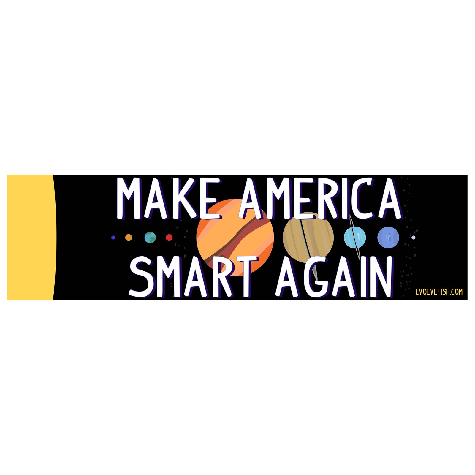 Calcomanía para parachoques Make America Smart Again pegatina de coche de 11x3 pulgadas