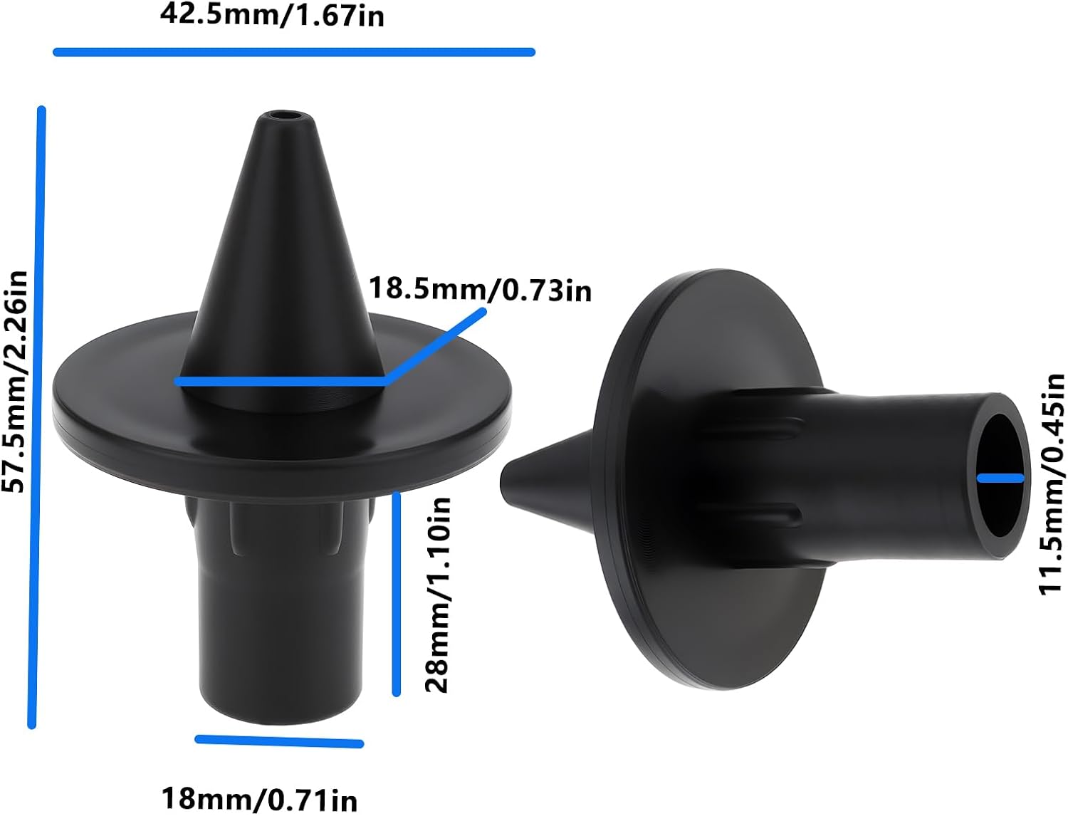 4X Pole End Spike Foot Stops 3/4 Inch for 19mm Diameter Iron Pole Travel Caravan Sunshade Tent