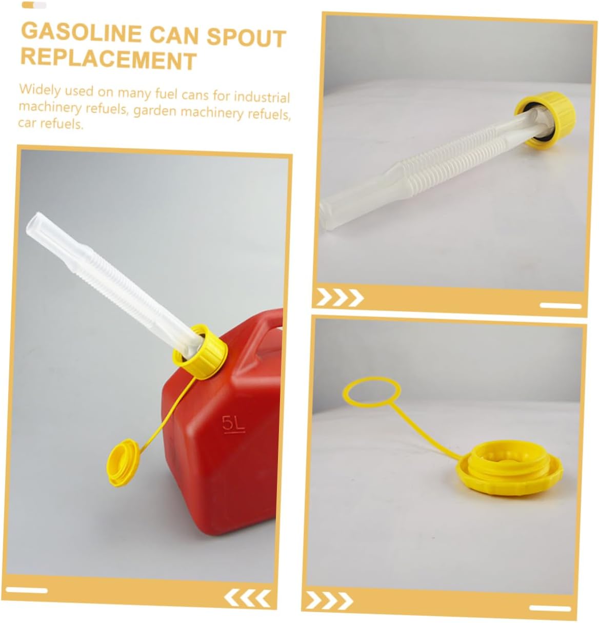 Alipis 2pcs Can Spout Replacement Kit Flexible Gas Spout for Cans Easy to Install Lightweight Oil Pouring Tube Suitable for Industrial and Garden Machinery Refueling