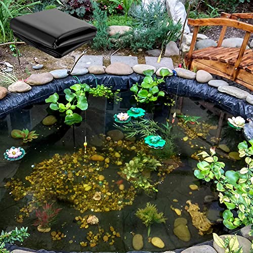 LIMEIDM Bâches Souples pour Bassin D'agrément EPDM pour étangs à Poissons, 0,2 mm D'épaisseur fontaines de ruisseaux et Jardins Aquatiques Peaux de Bassin Revêtement de Bassin, Noir,1x2m