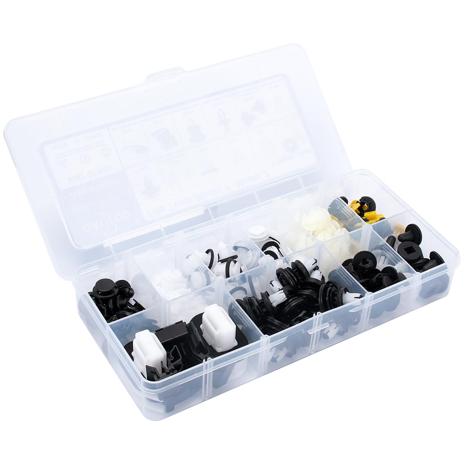 125pcs fits Tesla Model Y Model 3 Body Interior and Exterior Retainer Fastener Clip Assortment Bumper Cover Door Trim Panel Clip