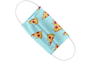 Popfunk Kids Pizza Slices Pattern Washable Fabric Face Mask for Kids
