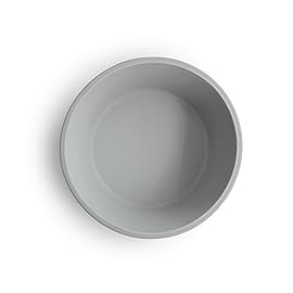 mushie Silicone Suction Bowl | BPA-Free Non-Slip Design (Stone)