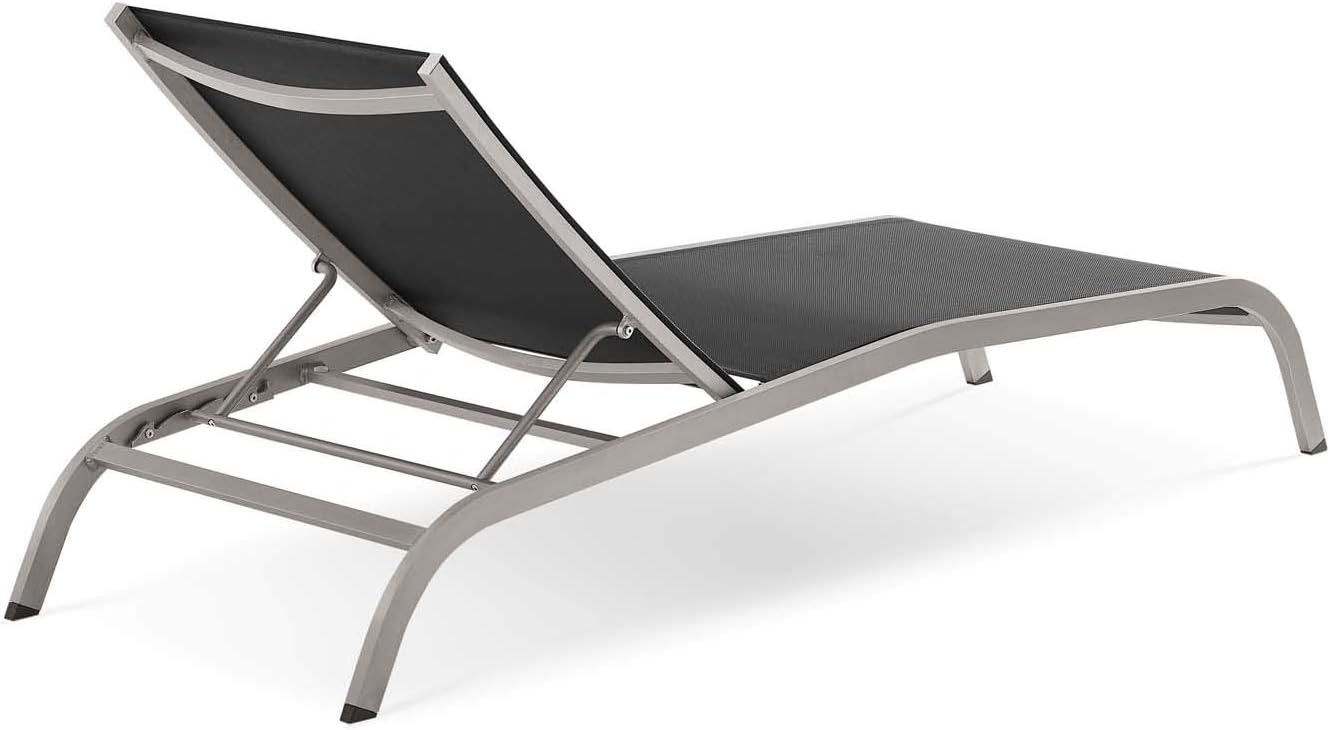 Modway EEI-4005-BLK Savannah Chaise Set, Two Lounge Chair, Black