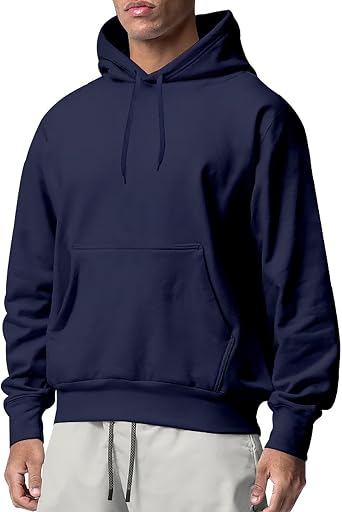 Mens Hoodies Pullover Lightweight Long Sleeve Solid Drawstring Hooded Sweatshirts Causal Fashion Sports Shirts