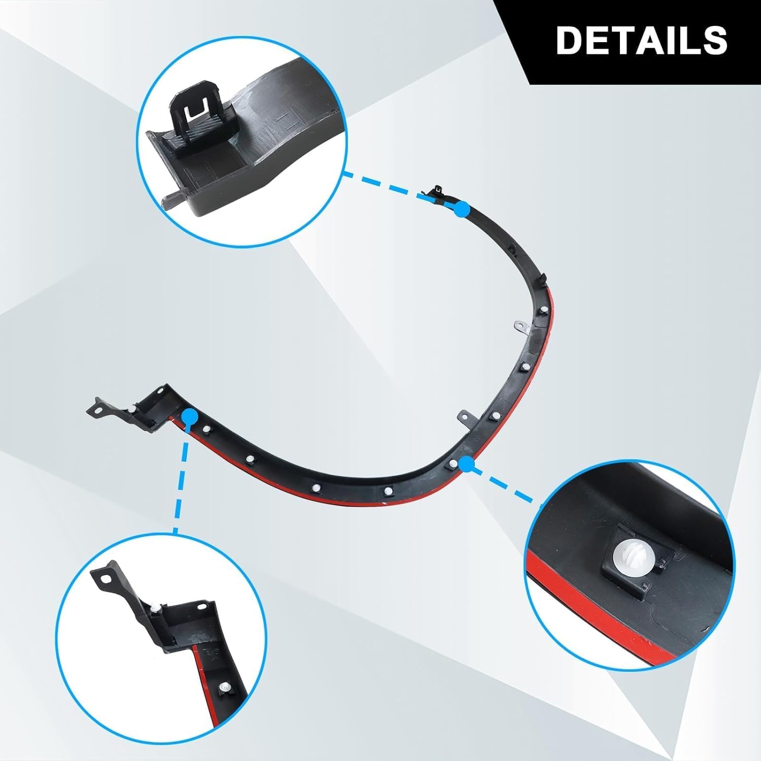 SecosAutoparts Front Passenger Side Fender Trim Molding Compatible with Lexus RX350 RX450h 2016-2019 Replacement # 756010E080 LX1291100 - Wheel Arch Molding