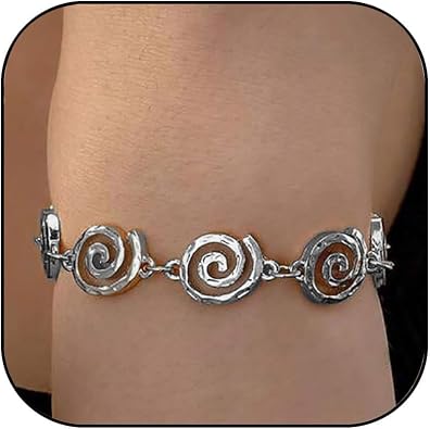 Gold Spiral Bracelet for Women Silver Spiral Swirl Bracelet Vintage Helix Bracelet Boho Jewelry Gift