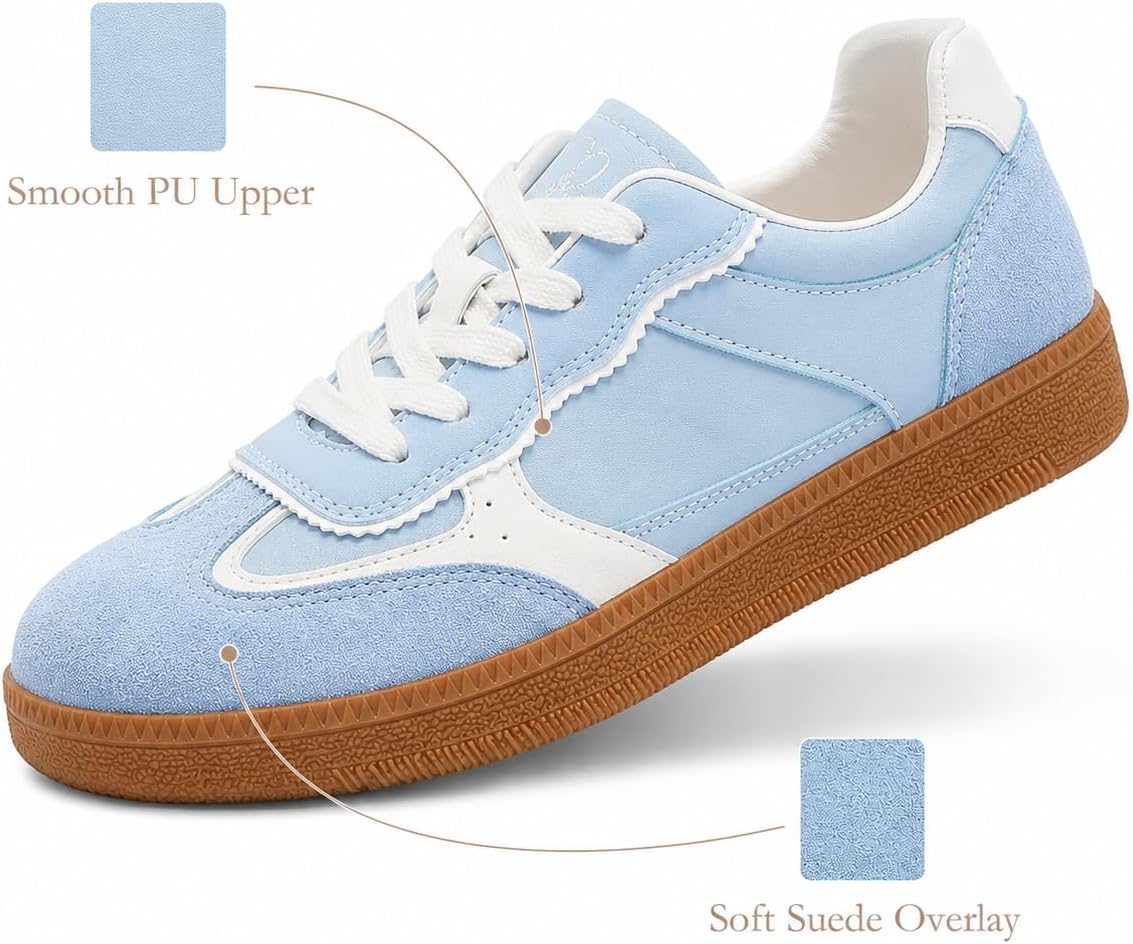 Sneakers for Women Business Casual Tennis Shoes Comfortable Cushion Insole Non Slip Gum Sole Walking Skate Shoes image 5