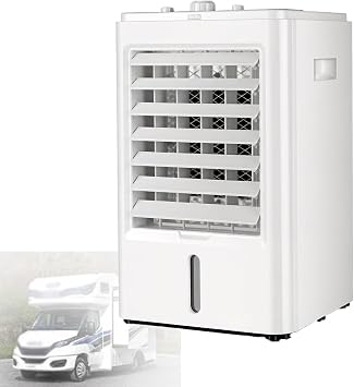 Small Air Conditioner Car Cooling Fan Evaporative Air Cooler with Remote control Touch Screen 3-Speed For Car Travel Rv Camping 12V