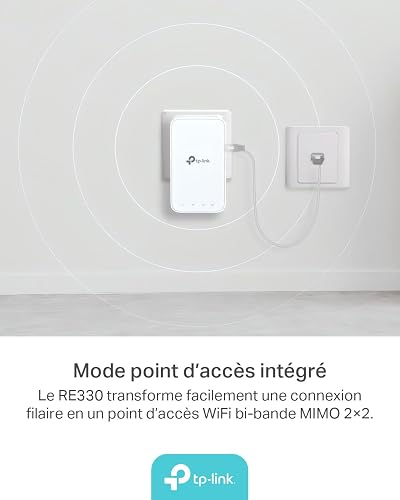 TP-Link RE330 WiFi Repeater, AC1200 Mbps WiFi Amplifier, Gigabit Ethernet Port, Powerful WiFi Repeater, Compatible with Internet Boxes, Enjoy Without Changing Your Box - 4