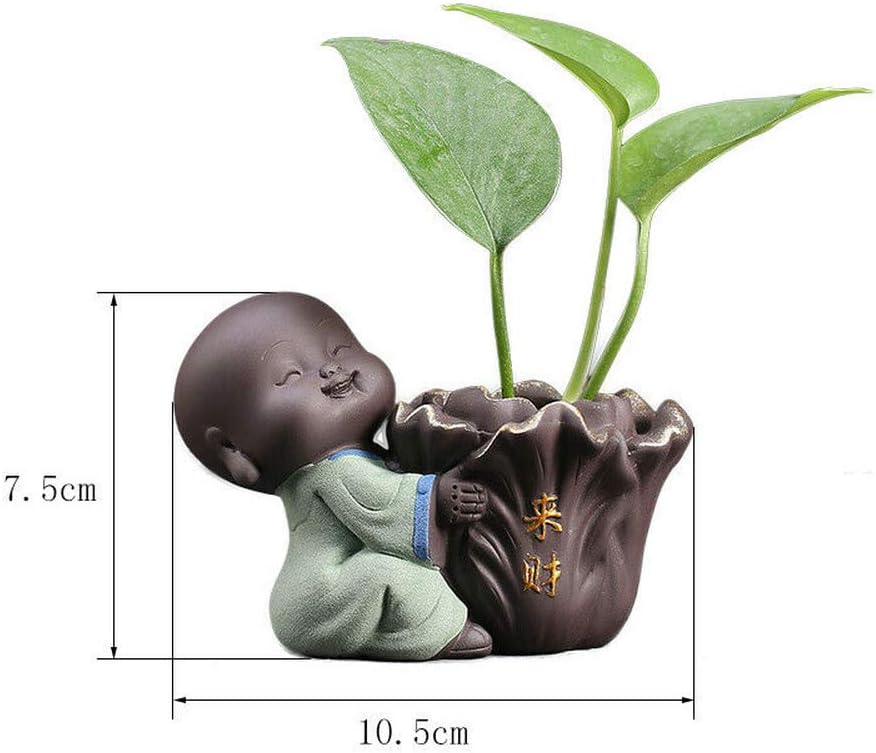 Creative Little Monk Home Decoration Tea Set Accessories Small Hydroponic Vase