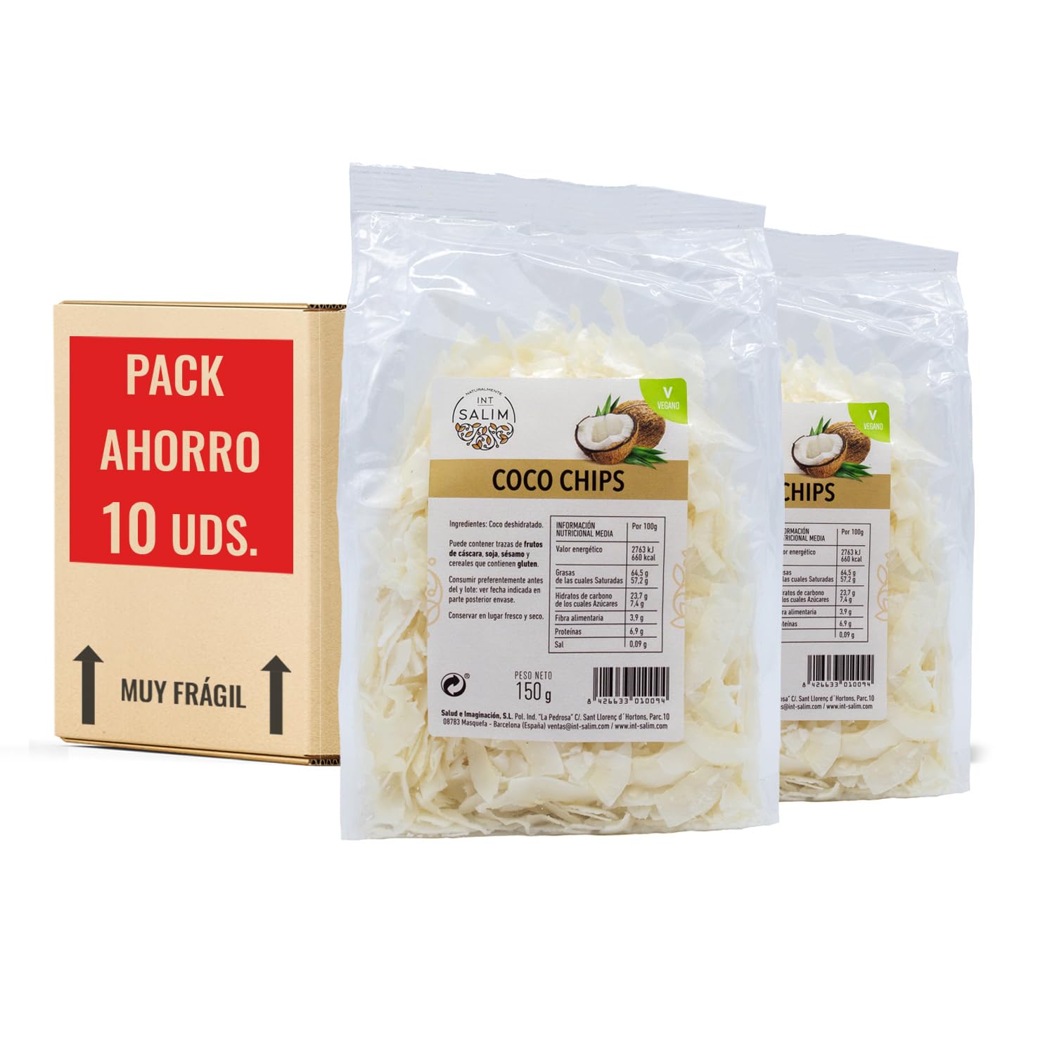 INT SALIM - COCO CHIPS PACK 10 UDS.