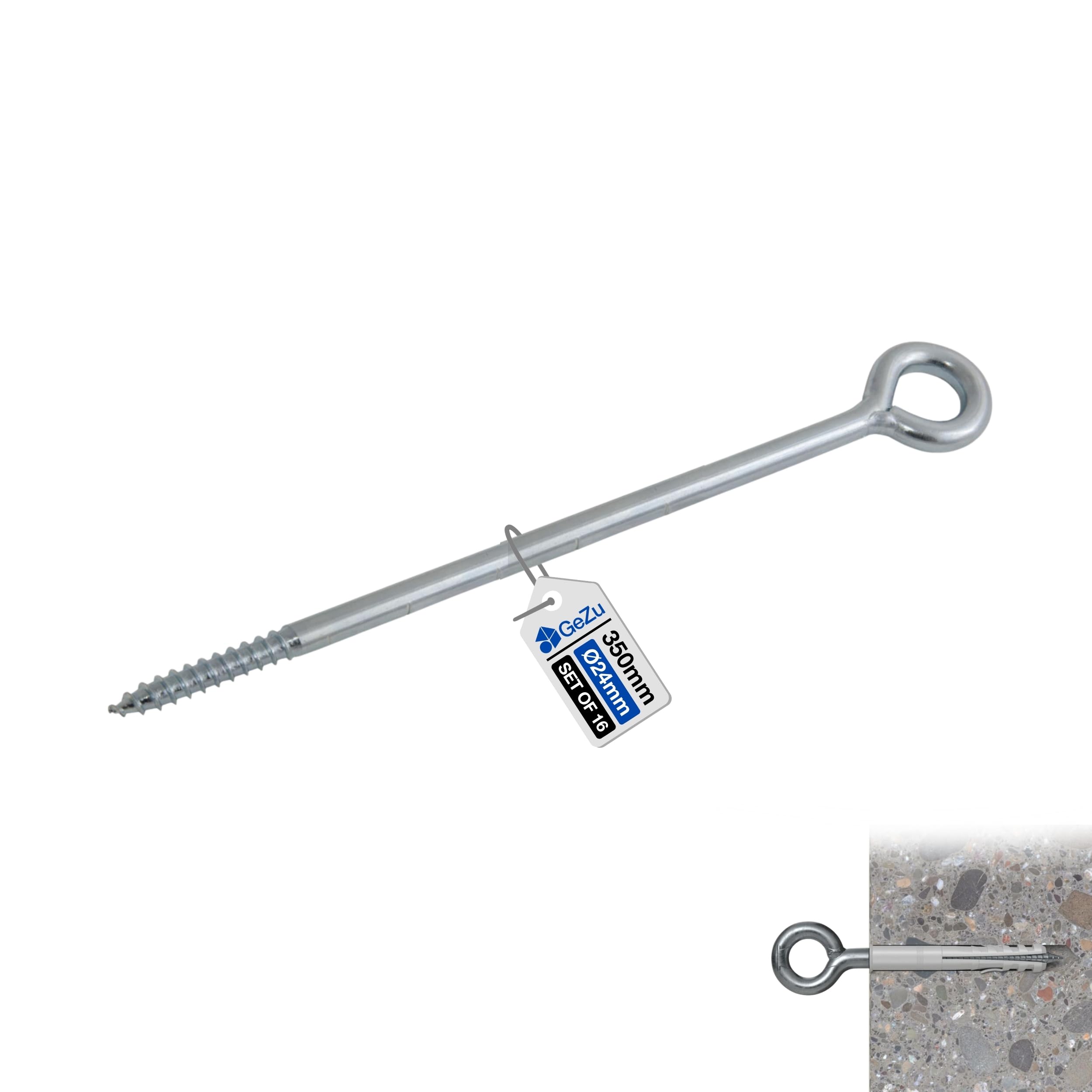 GeZu Impex Eye Bolt 300 mm Set of 16