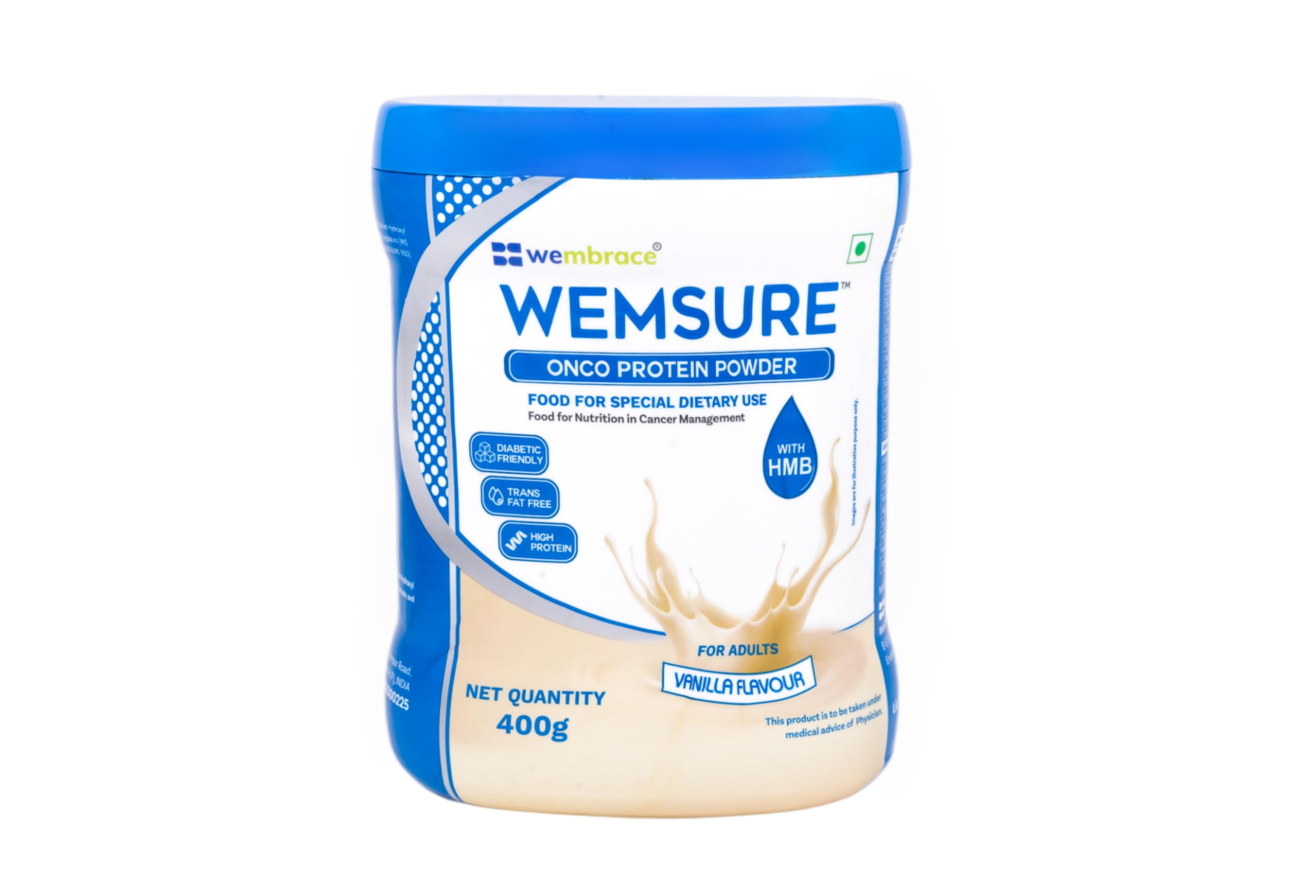 Wemsure High Protein Powder with HMB - Diabetic-Friendly, Trans Fat-Free, Vanilla Flavor, 400g - Daily Protein Supplement with Multivitamins & Minerals (B0CCL99YDF) Amazon Price History, Amazon Price Tracker