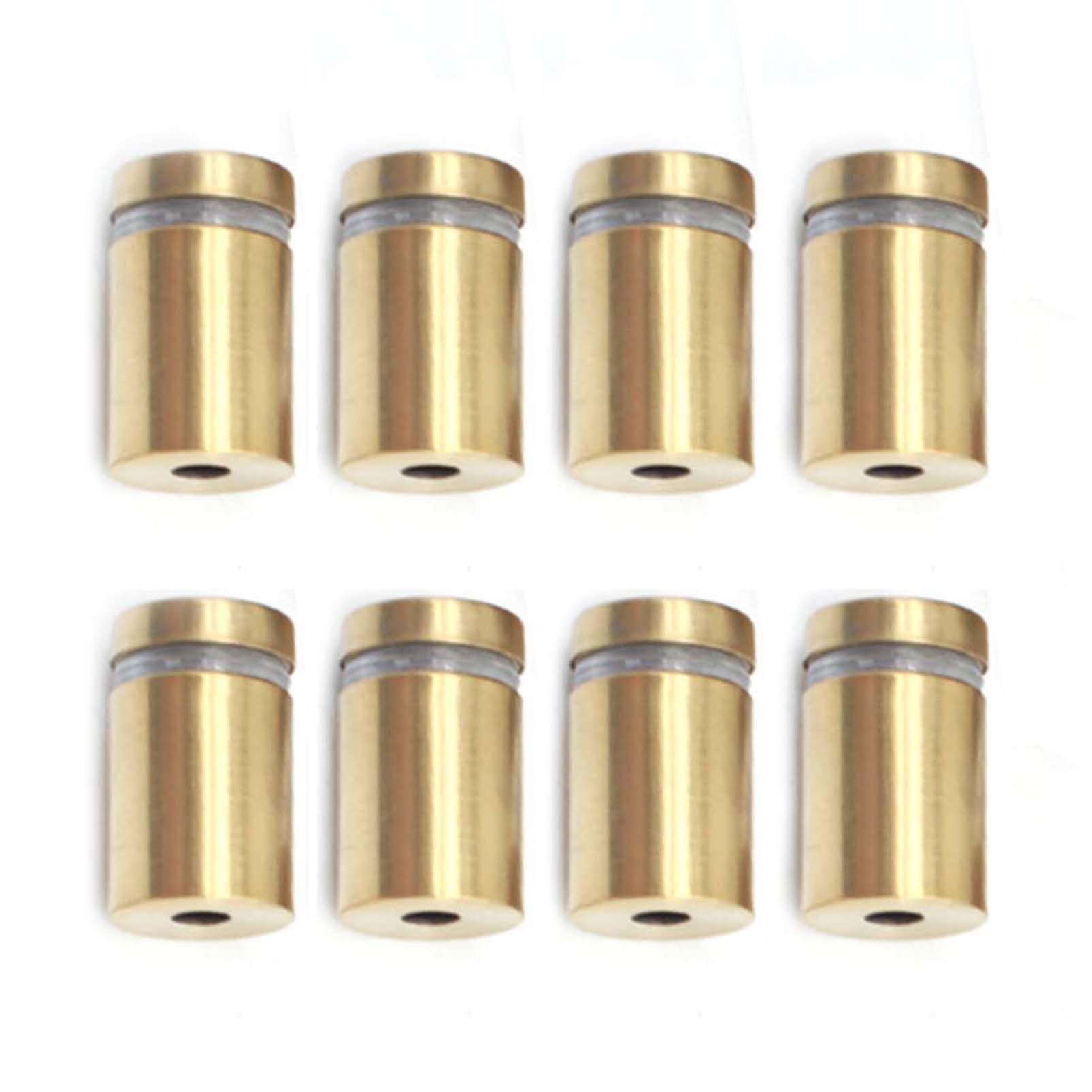 Sign Standoff Screws, 8 PCS Golden 0.75 X 1.2 in Wall Standoff Sign Holders Screws for Hanging Acrylic Picture Frame. (Gold, 0.75 X 1.2 in)