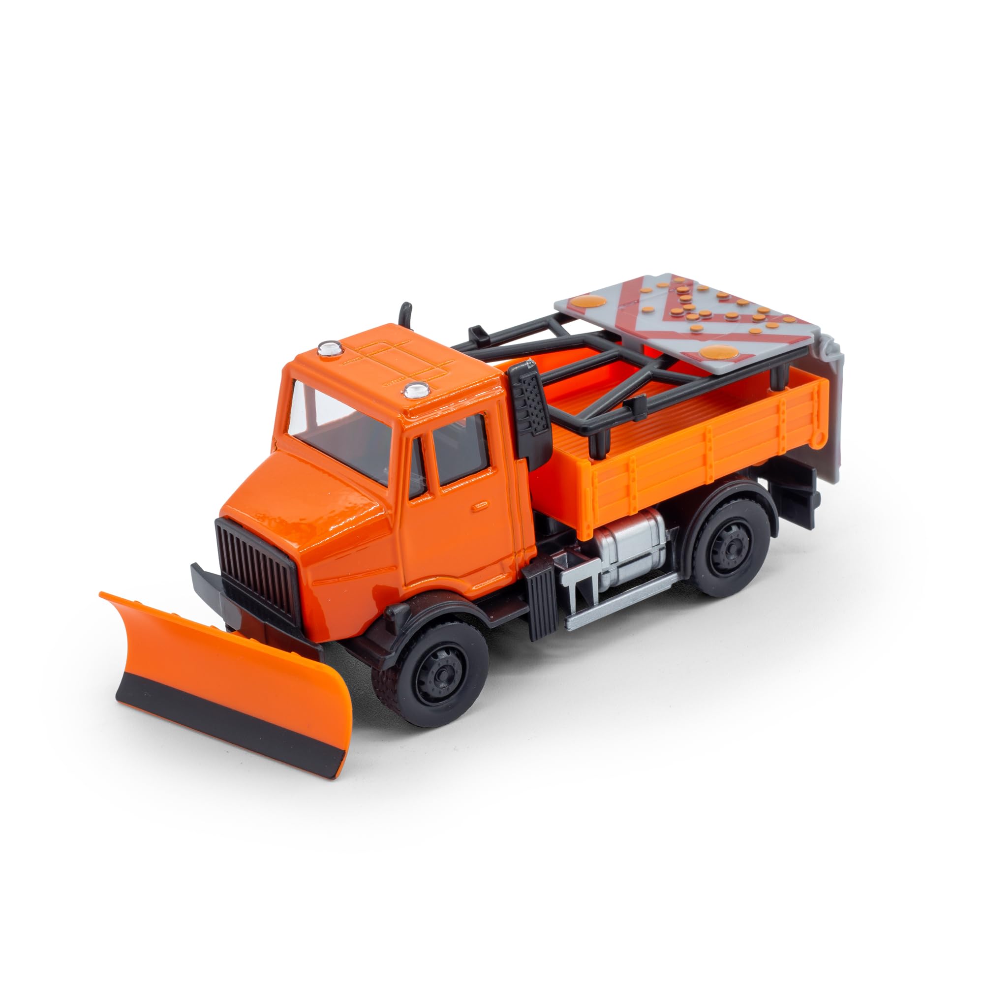 BburagoB18-32263 Die-Cast MUNICIPLE Truck with Working Snow Plough Collectible Model Toy-1:50 Scale Car, Sport, pre-Built, Assorted Colours