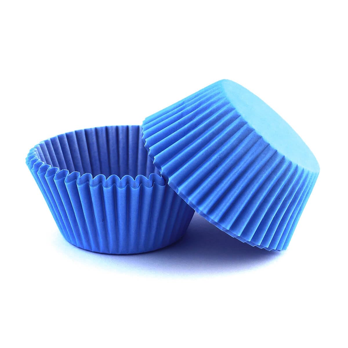 QIQEE Pirottini Per Cupcake Mini Formato 300 Pezzi – 6 Colori Blu, Pirottini In Carta Per Uso Alimentare, Certificati FSC, Resistenti Al Calore 220°C, Perfetti Per Muffin E Dolci